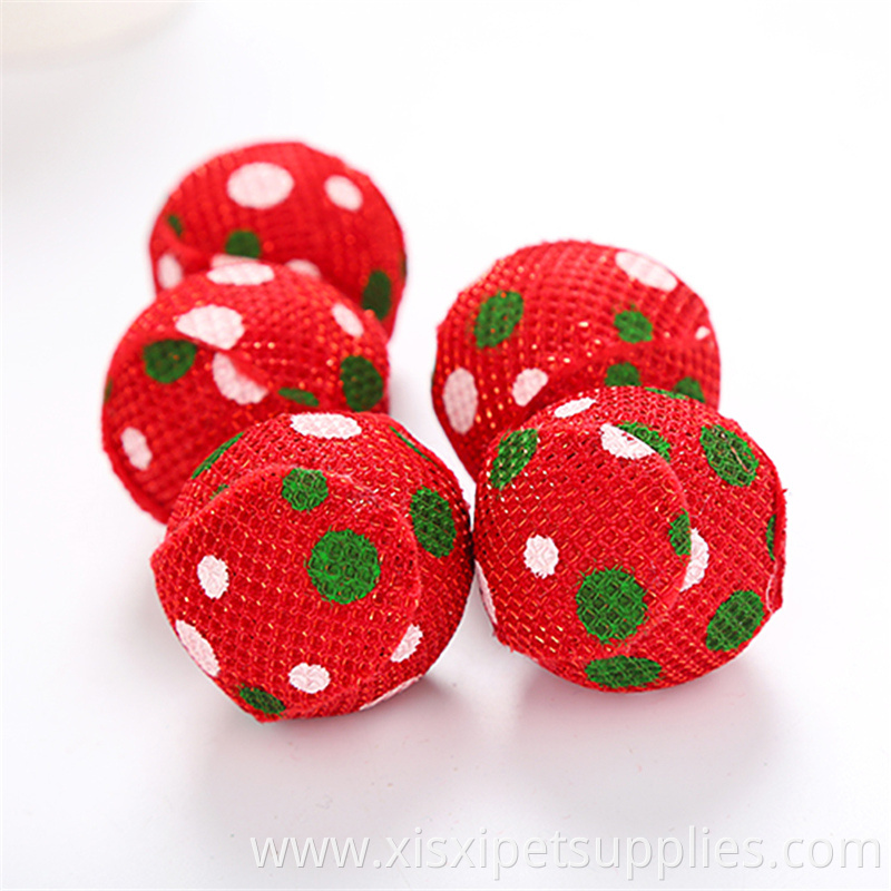 red cat ball toy with rattle pet products